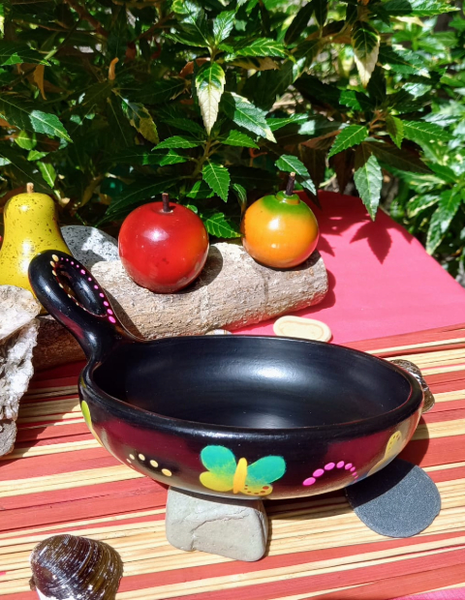 Cazuela en Cerámica de Barro Pintada a Mano